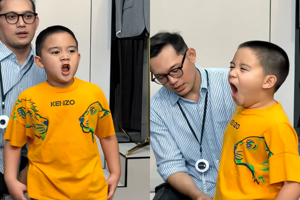 Momen Athar Anak Citra Kirana Ukur Baju 2