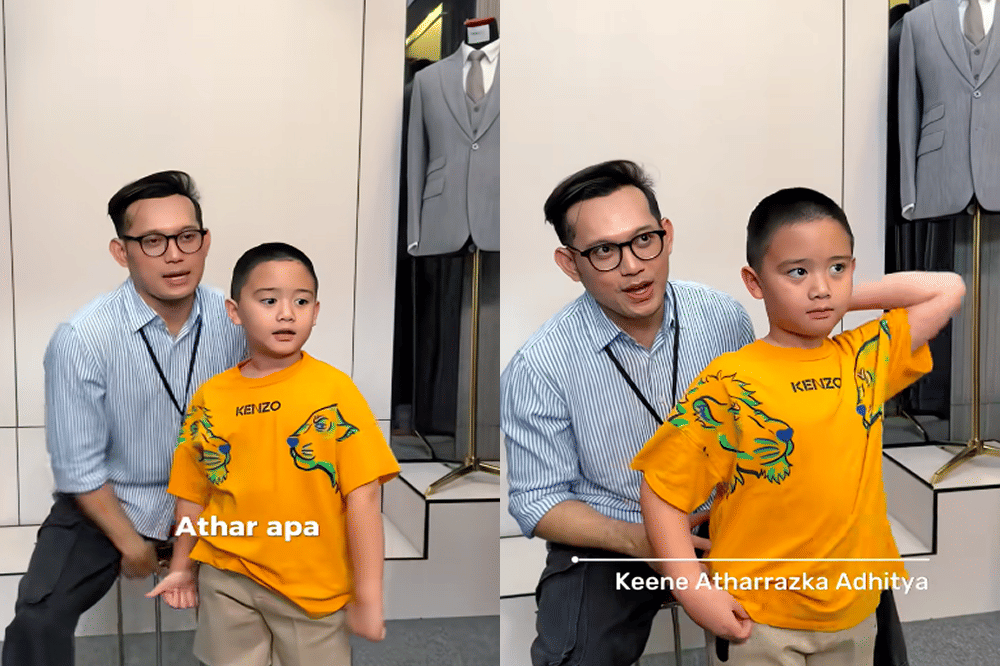 Momen Athar Anak Citra Kirana Ukur Baju 4