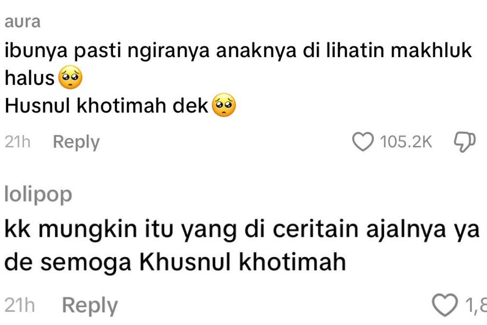 Komentar dalam video akun TikTok mbaboss