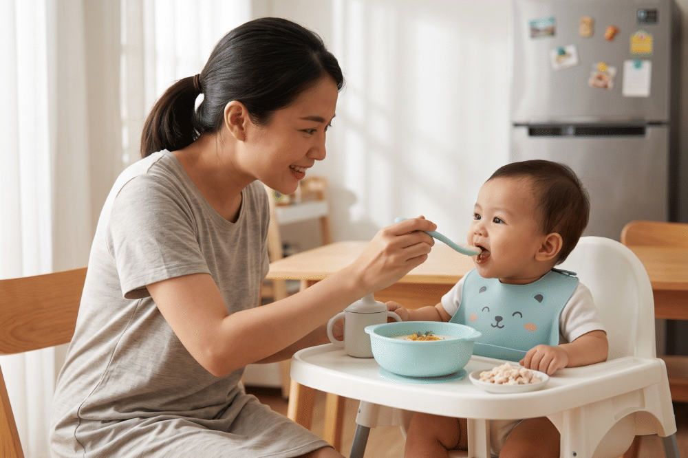 Cara membuat bubur ayam kukus dan telur puyuh