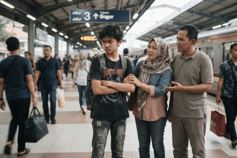 Anak remaja marah kepada orangtuanya