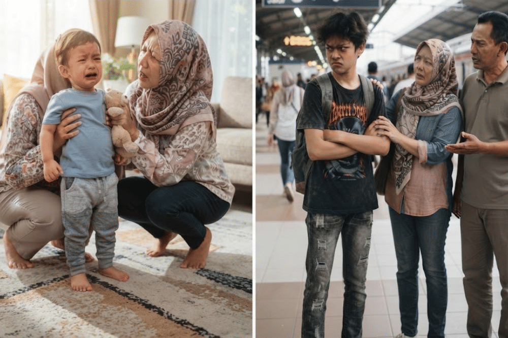 Perbandingan anak balita dan anak remaja saat emosi