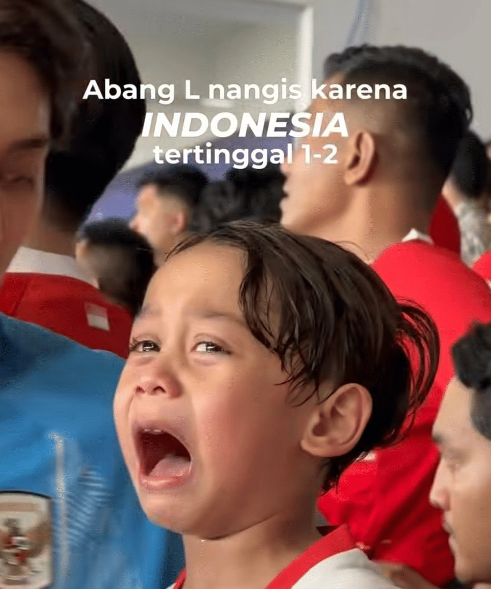 Abang L menangis saat Timnas Indonesia tertinggal 1-2 dari Thailand