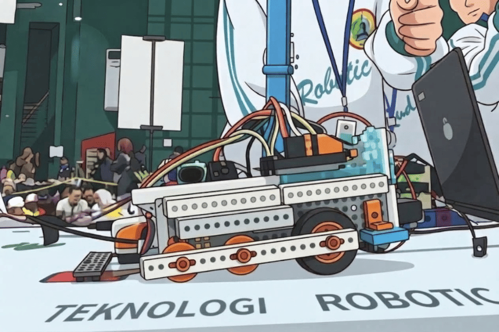 Robot Linetrace buatan siswa MI Qudssiyah