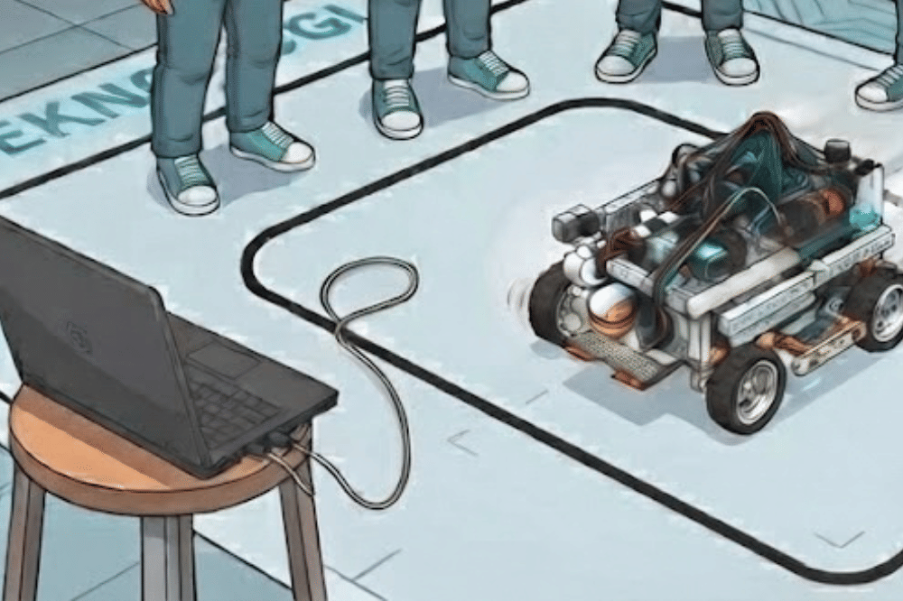 Robot Linetrace buatan siswa MI Qudssiyah