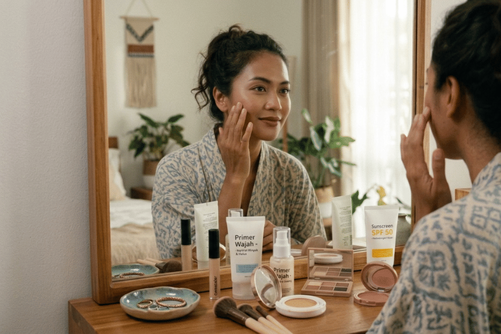 Aplikasikan Makeup Tipis-Tipis