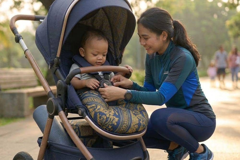 Syarat sebelum mengajak bayi jogging dengan stroller