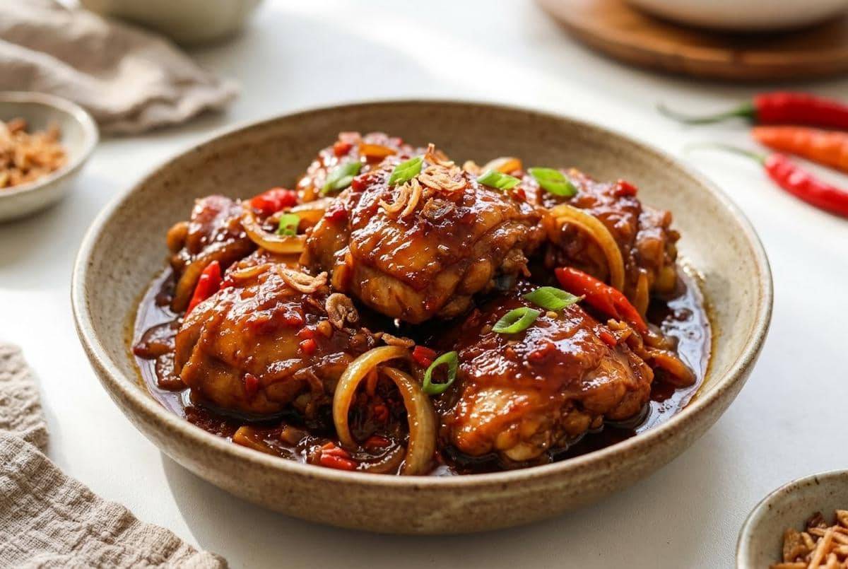 Resep Ayam Bumbu Kecap Merah, Pedas Gurih Bikin Nambah Nasi