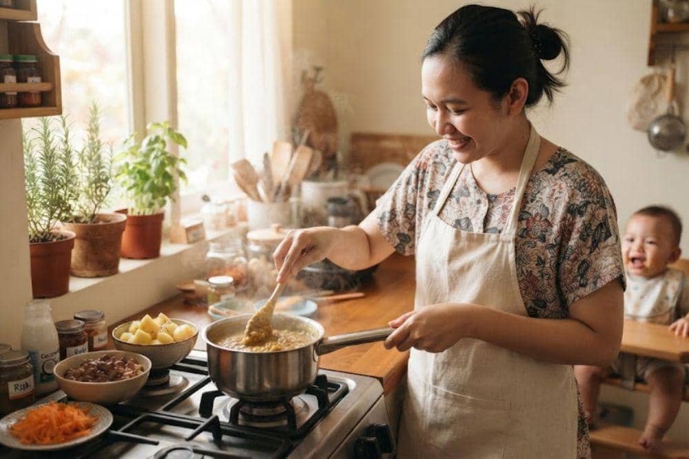 Cara membuat bubur kentang hati ayam