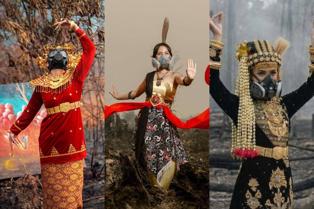 Lewat Busana Adat, Kebakaran Hutan Disuarakan dengan Kuat