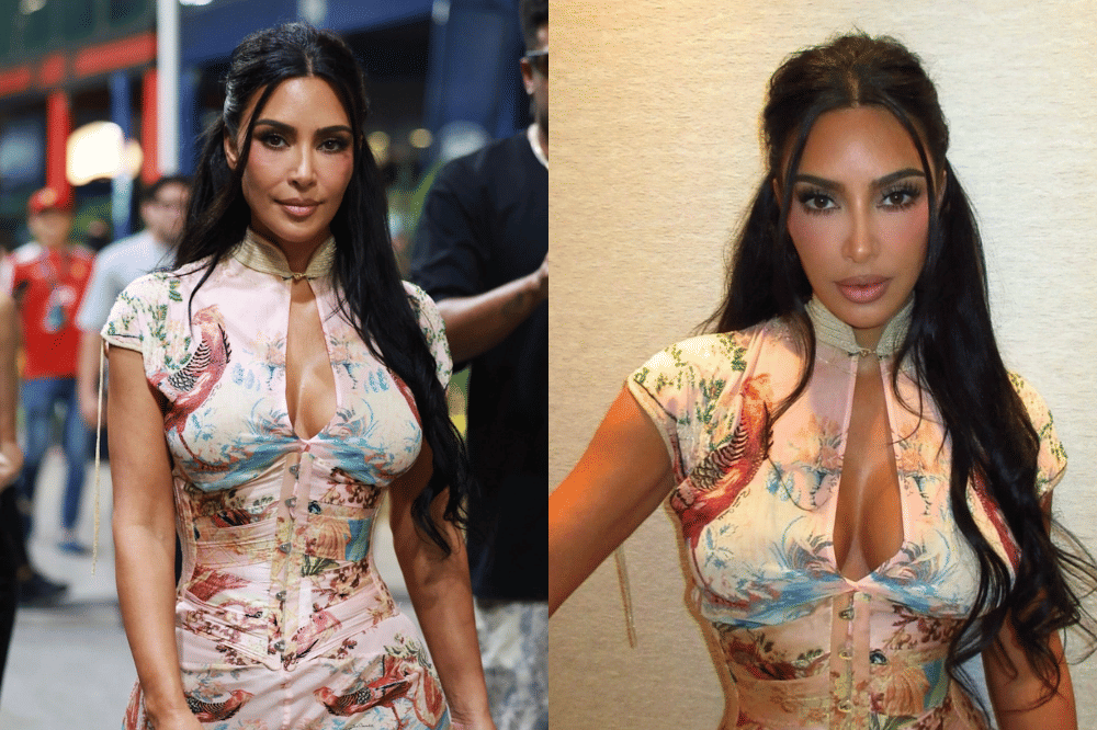 Penampilan Kim Kardashian di F1 Singapore GP, Tampil dengan Cheongsam!