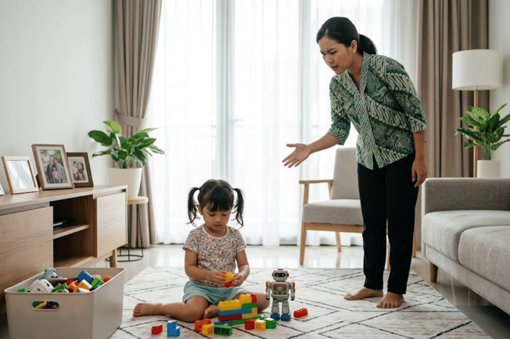 Mama memanggil anaknya tapi tidak didengar