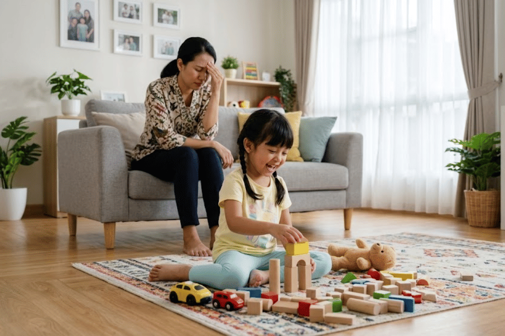 Mama pusing melihat anaknya bermain