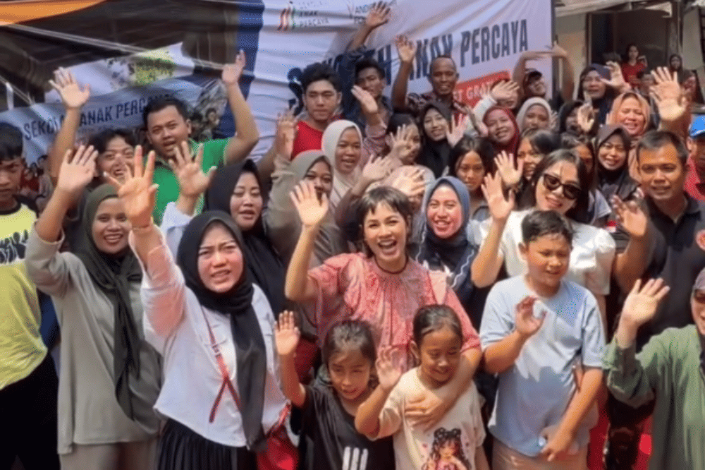 Andien Bangun Sekolah Gratis Kelima, Kini Hadir di Kampung Apung