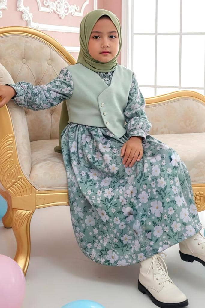 Hallybaba Kids – Gamis Vest Shafura