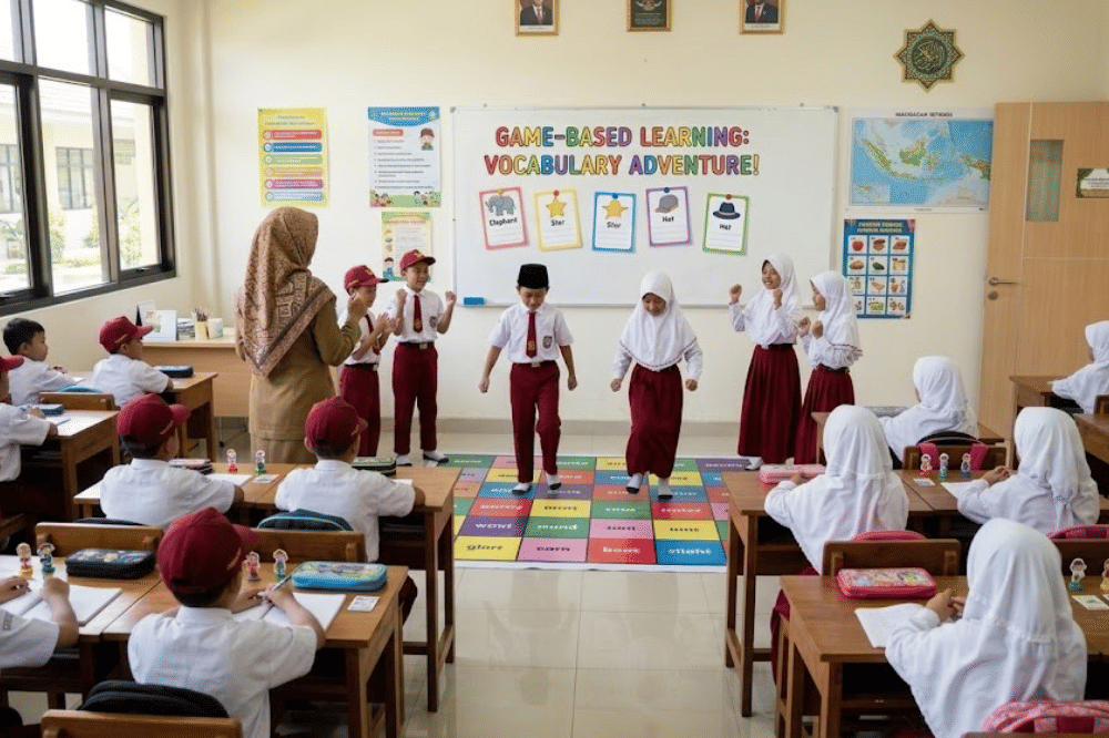 Guru menggunakan metode game based learning di kelas