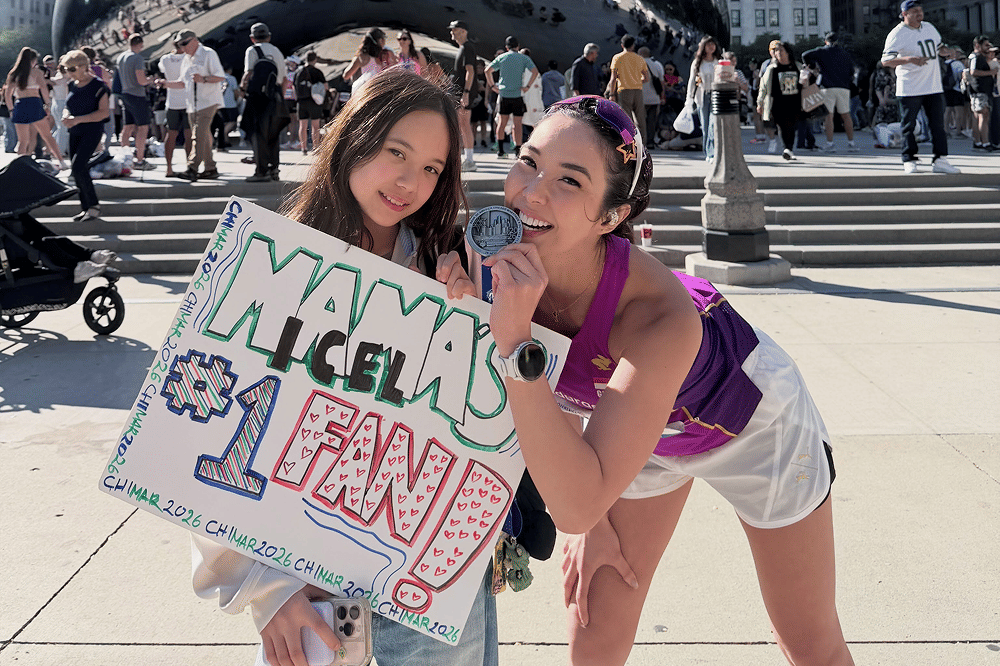 10 Foto Gempi Dukung Gisel saat Chicago Marathon 2026