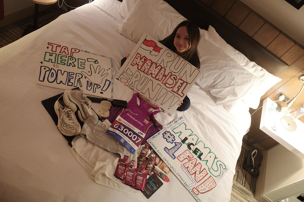10 Foto Gempi Dukung Gisel saat Chicago Marathon 2026