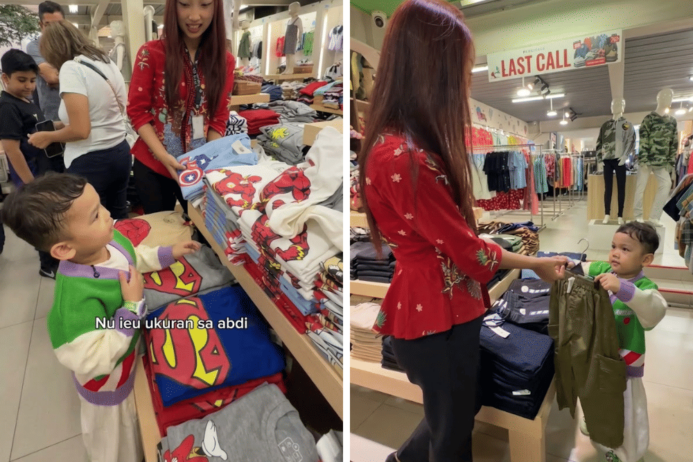 Momen Kenkulus beli pakaian dengan bahasa Sunda