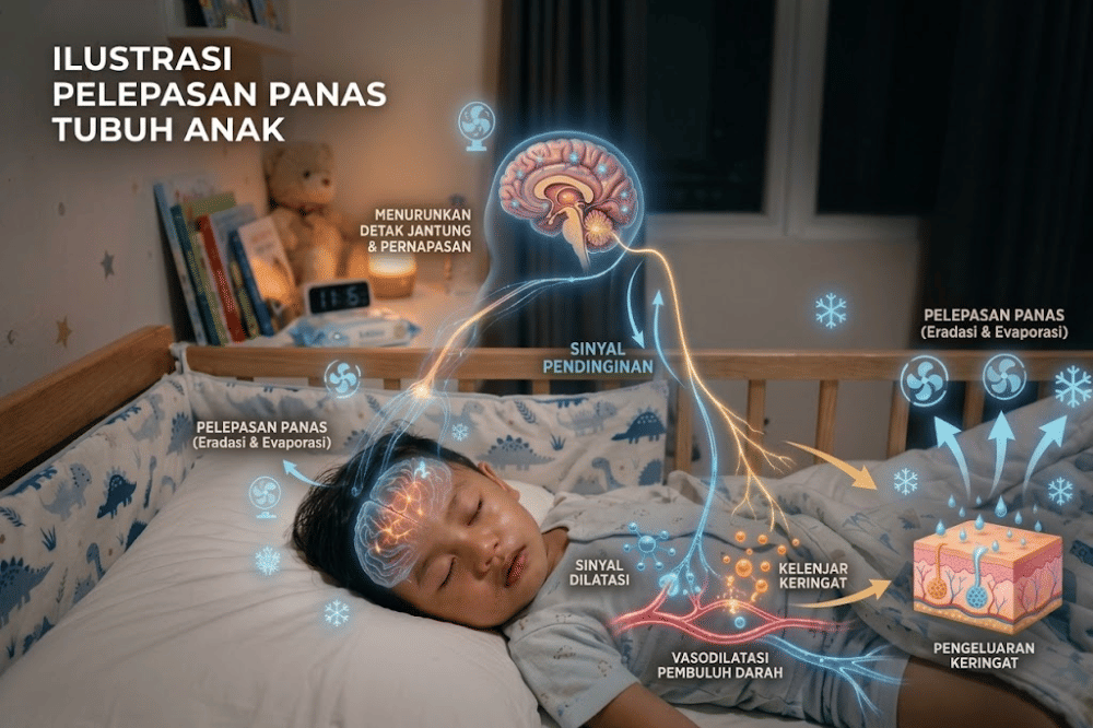 Mekanisme alami saraf otak otonom dan pendinginan tubuh anak