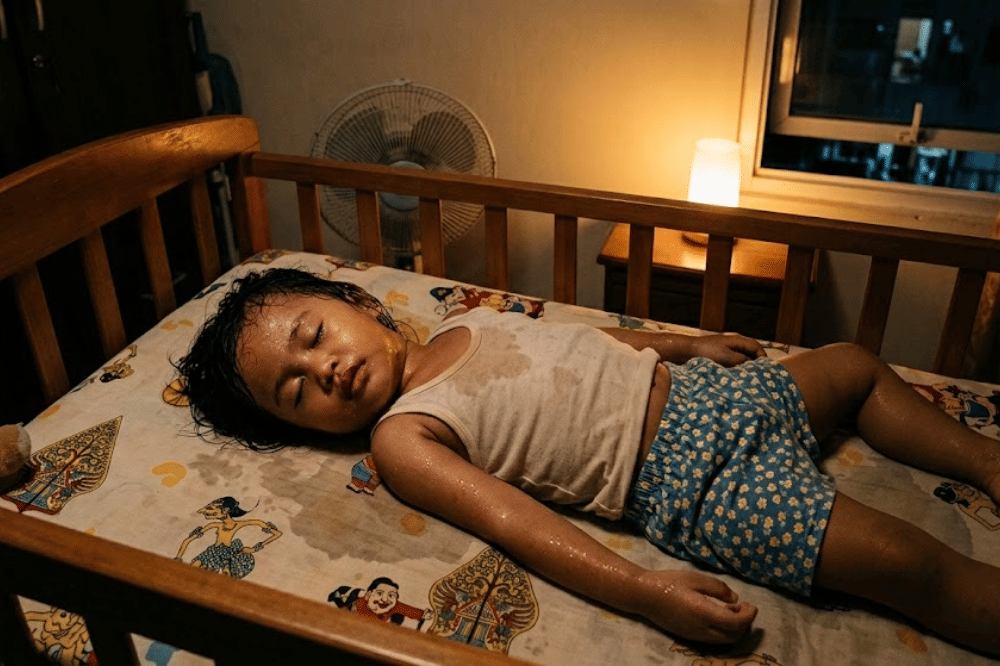 Anak balita berkeringat parah saat tidur