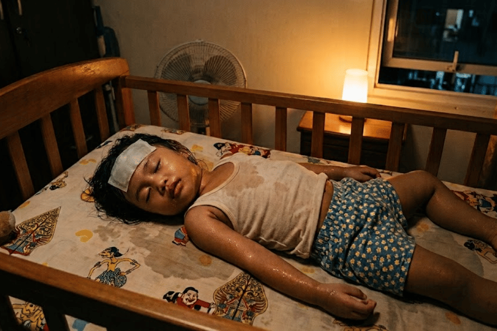 Anak balita berkeringat disertai demam saat tidur