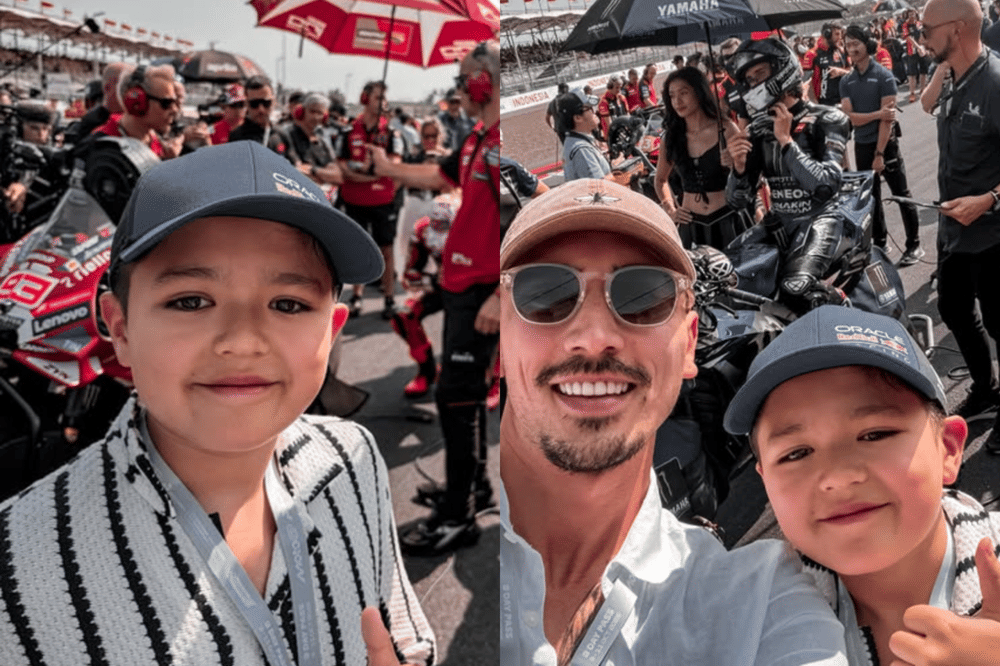 Momen El Barack Nonton MotoGP Langsung di Mandalika Bareng Papa