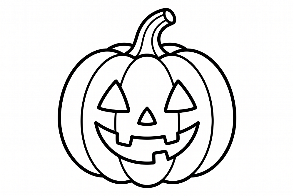 50 Ide Lembar Mewarnai Gambar Labu Halloween, Lucu dan Seram