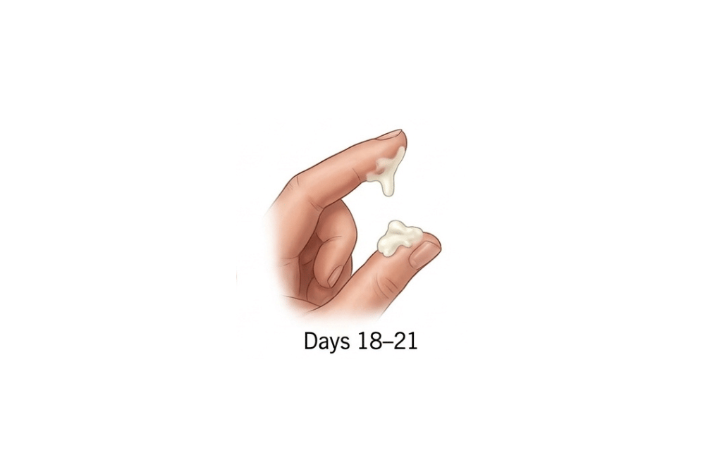 6. Setelah ovulasi (hari 18–21)