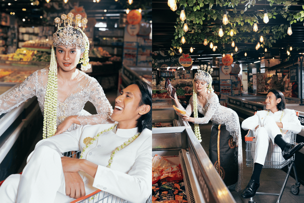 Unik! Foto Pre-Wedding Hana Malasan dan Sean Gelael di Supermarket
