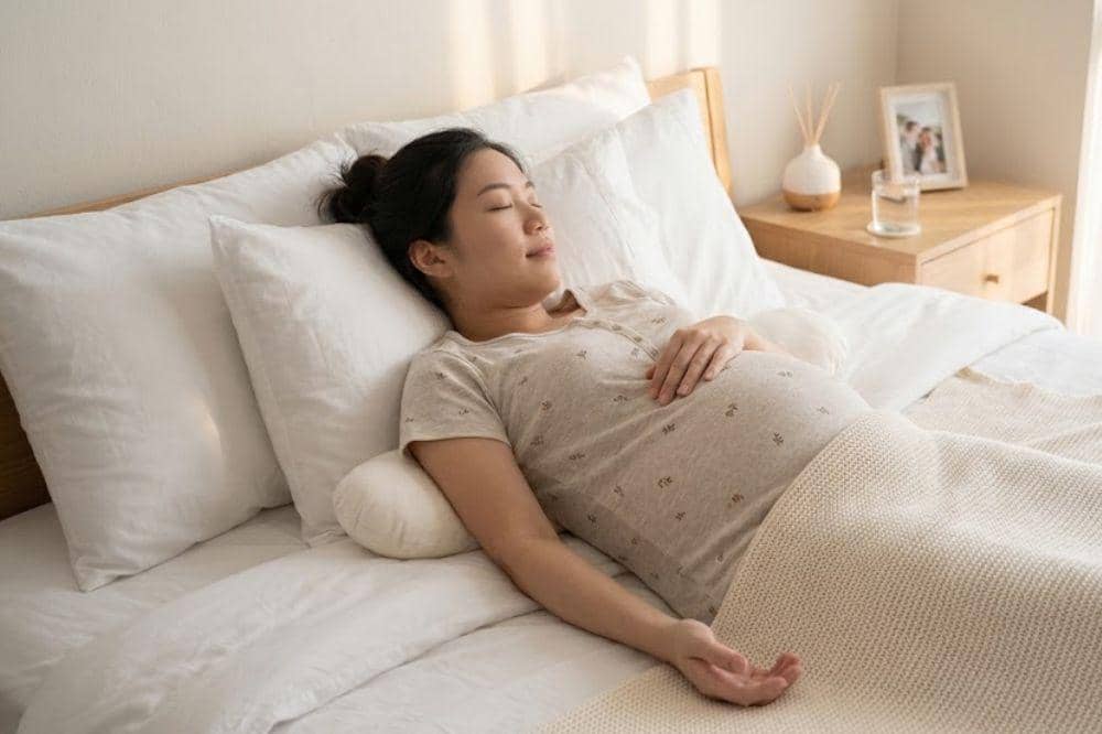 Tidur dengan posisi telentang saat hamil 5 bulan