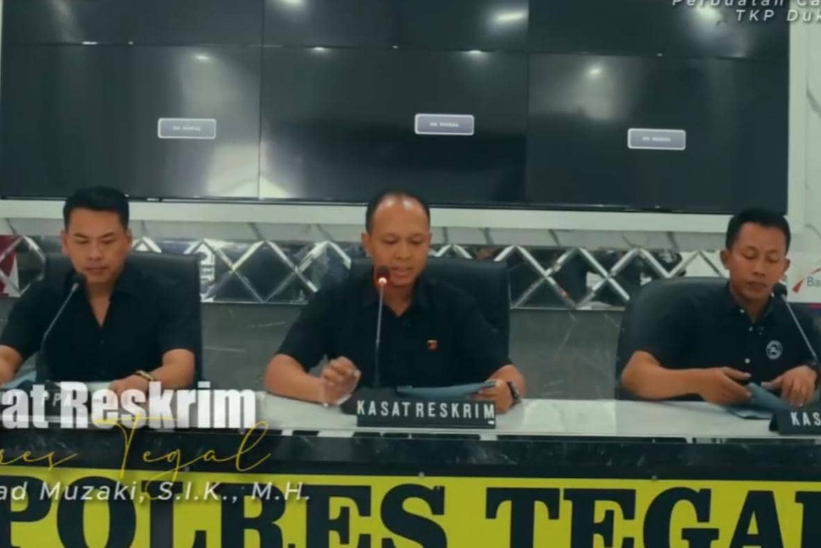 Konfrensi pers Polres Tegal terhadap penyelidikan kasus pencabulan balita 4 tahun oleh remaja 17 tahun di Tegal