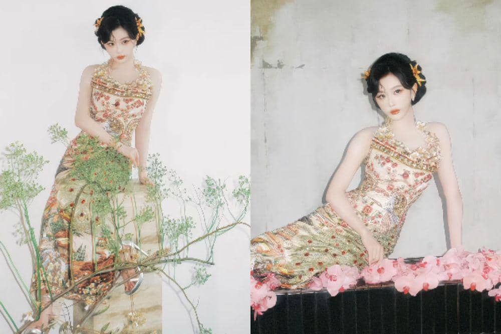 Kong Xueer kenakan “White Orchid” karya Gabriella Vania