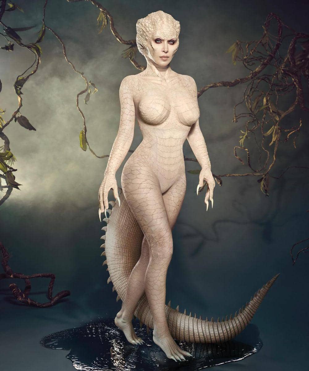 Kim Kardashian nyaris tak dikenali sebagai albino alligator