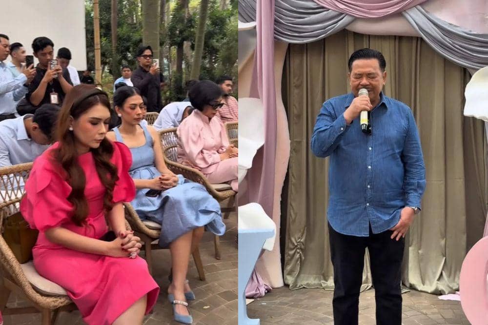 Acara gender reveal dihadiri keluarga besar