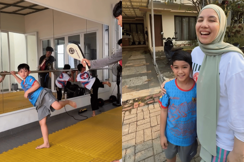 Persiapan Taekwondo di Thailand, Tya Ariestya Anter Anak Latihan