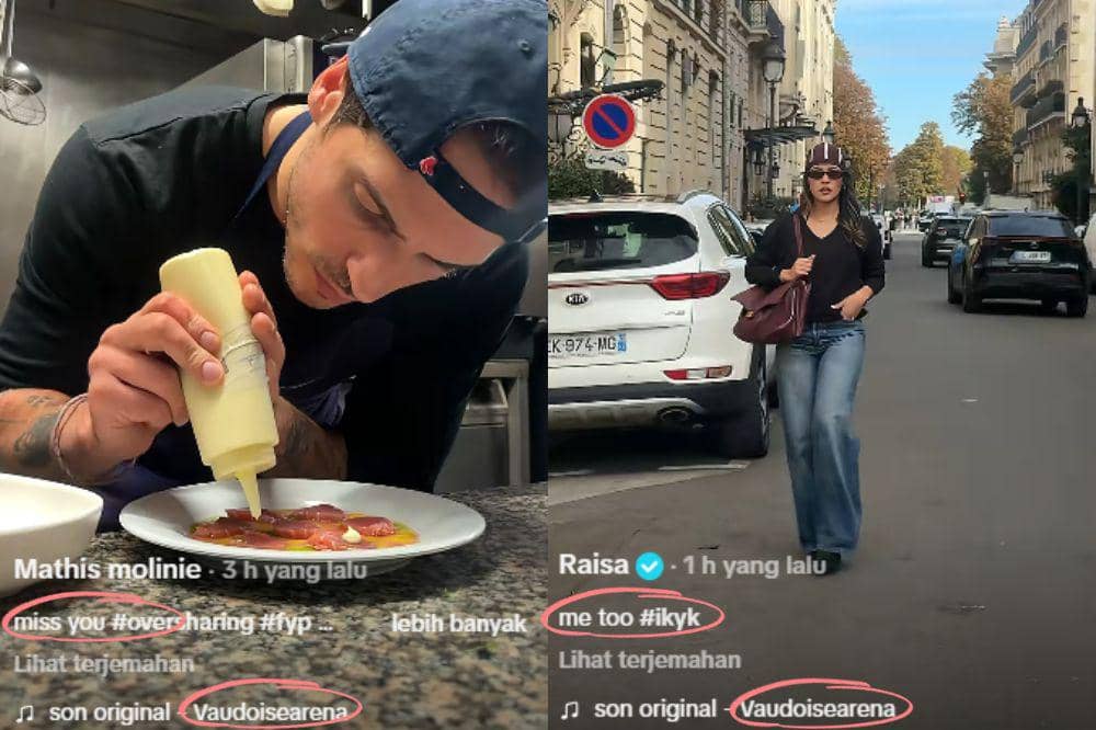 Raisa dan Mathis Molinie Kode Saling “Kangen” di TikTok, Netizen Heboh