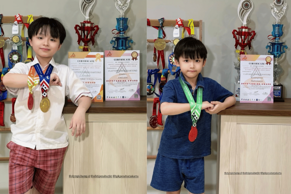 Kedua Putra The Hartonos Family Raih Medali di Bidang Berbeda